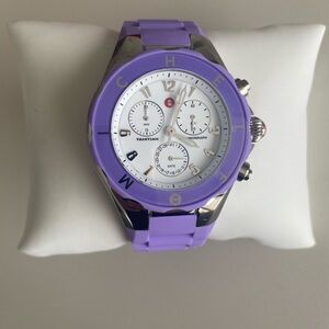 Michele Tahitian Jelly Bean Chronograph Purple Rubber